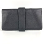 Hermes Clutch Bag Pochette Meddle Logo Leather Black