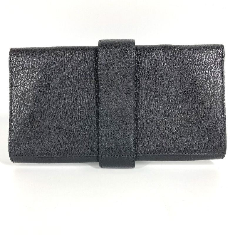 Hermes Clutch Bag Pochette Meddle Logo Leather Black