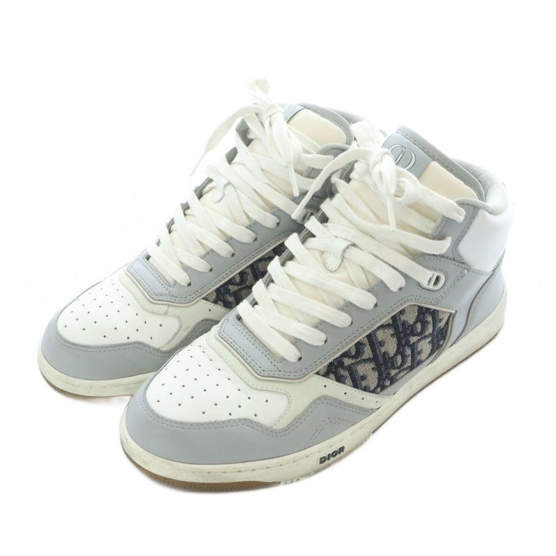 Dior Calfskin with Oblique Jacquard Oplique Sneakers 42