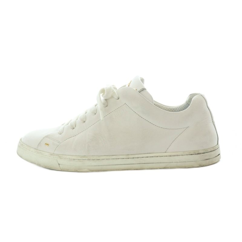 Fendi Sneakers Leather White Low Cut RI OS