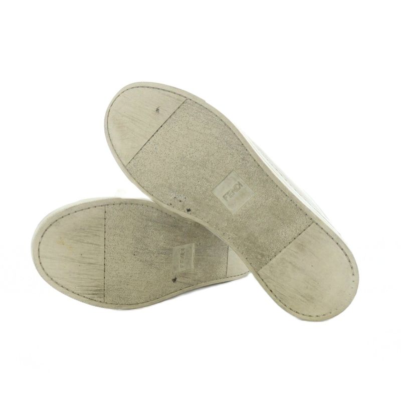 Fendi Sneakers Leather White Low Cut RI OS
