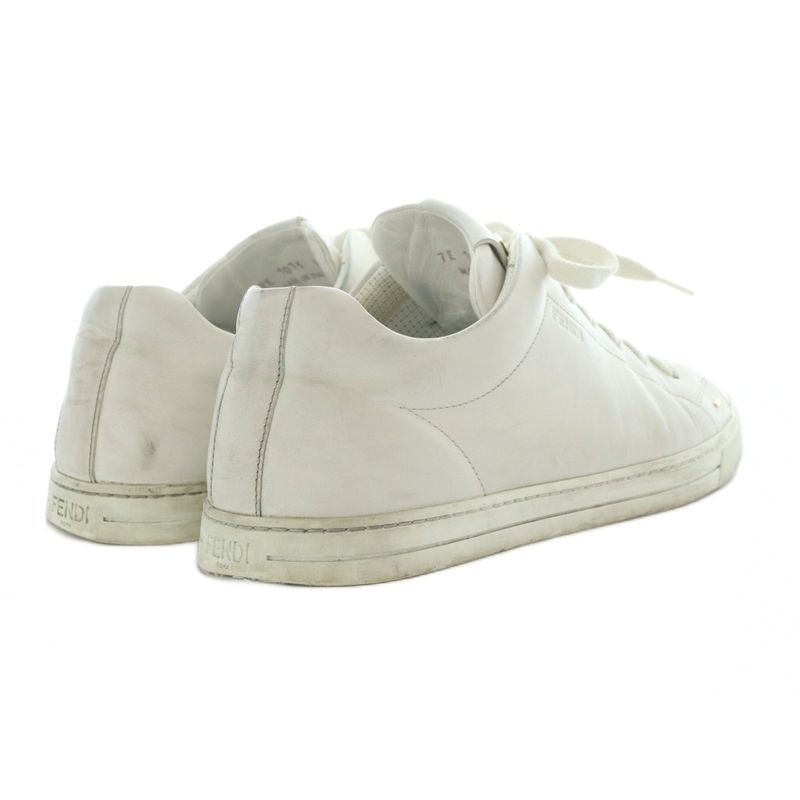 Fendi Sneakers Leather White Low Cut RI OS