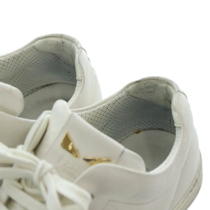 Fendi Sneakers Leather White Low Cut RI OS