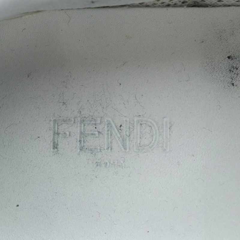 Fendi Sneakers Leather White Low Cut RI OS