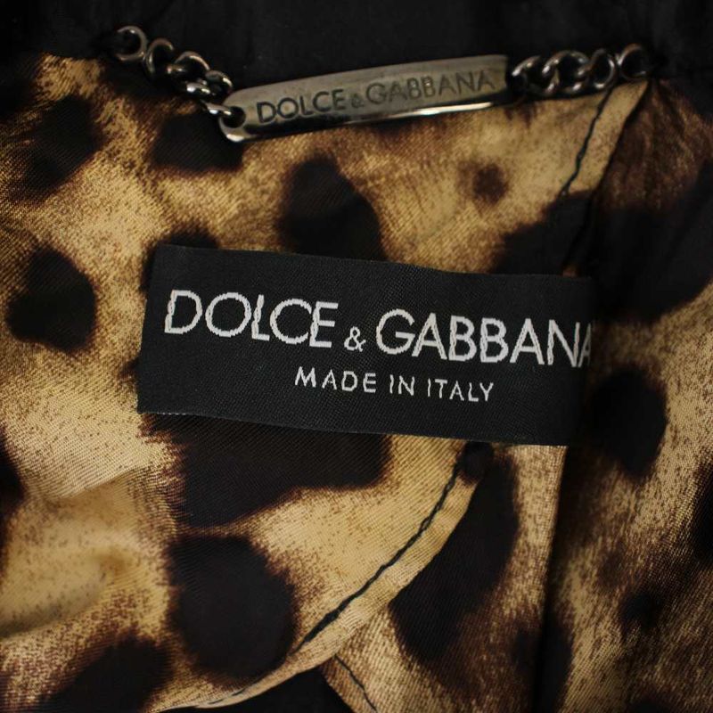 Dolce & Gabbana Tailored Jacket Lining Leopard Print Unlined