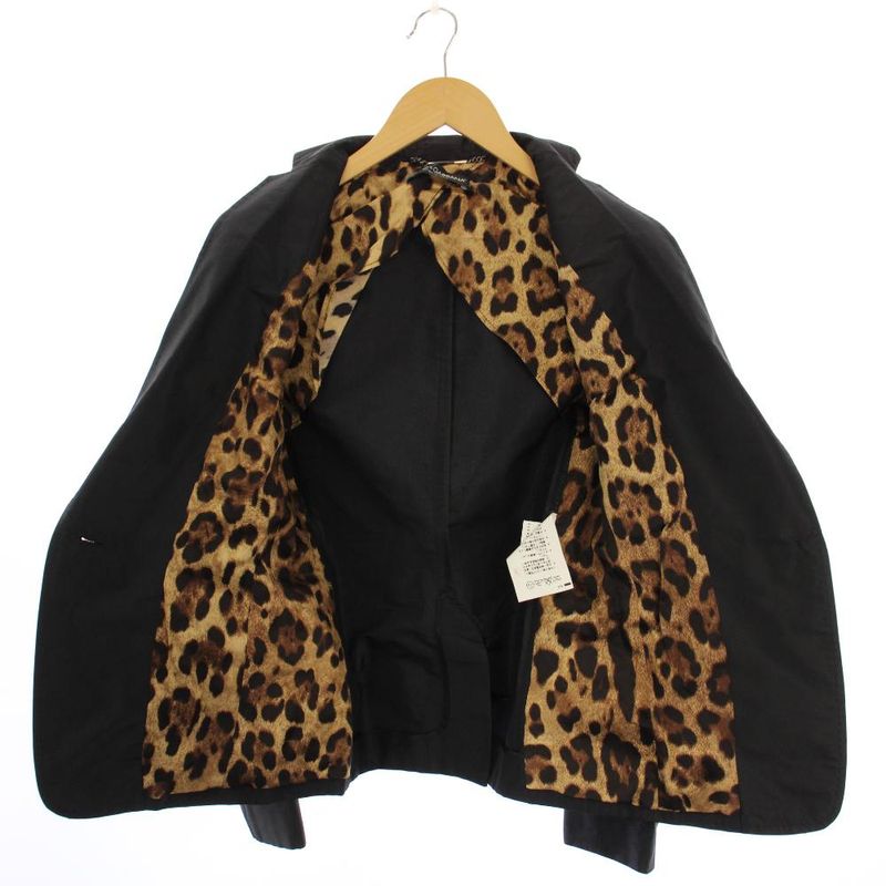 Dolce & Gabbana Tailored Jacket Lining Leopard Print Unlined
