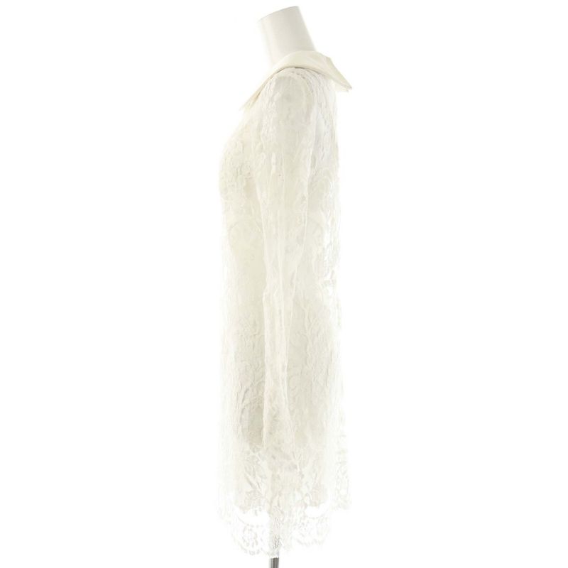 Dolce & Gabbana D&G Lace Mini Dress Long Sleeve Ivory