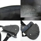 Dior Saddle Belt Bag Crossbody Black Leather