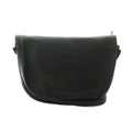 Loewe Heritage Satchel Shoulder Bag Leather Flap Logo Shape Press Black MI • OS