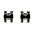Hermes Earrings Pop Mini Pair Black Silver