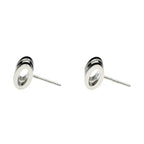Hermes Earrings Pop Mini Pair Black Silver