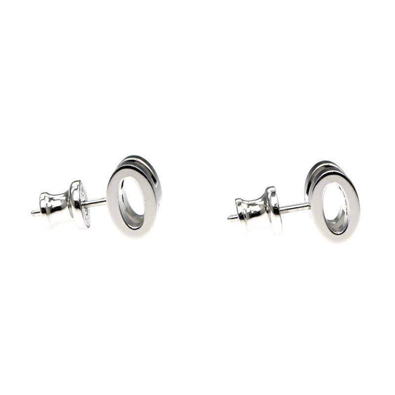 Hermes Earrings Pop Mini Pair Black Silver