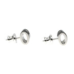 Hermes Earrings Pop Mini Pair Black Silver