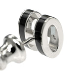Hermes Earrings Pop Mini Pair Black Silver