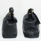 Gucci Soho Shoulder Bag Tote Fringe Black Gold