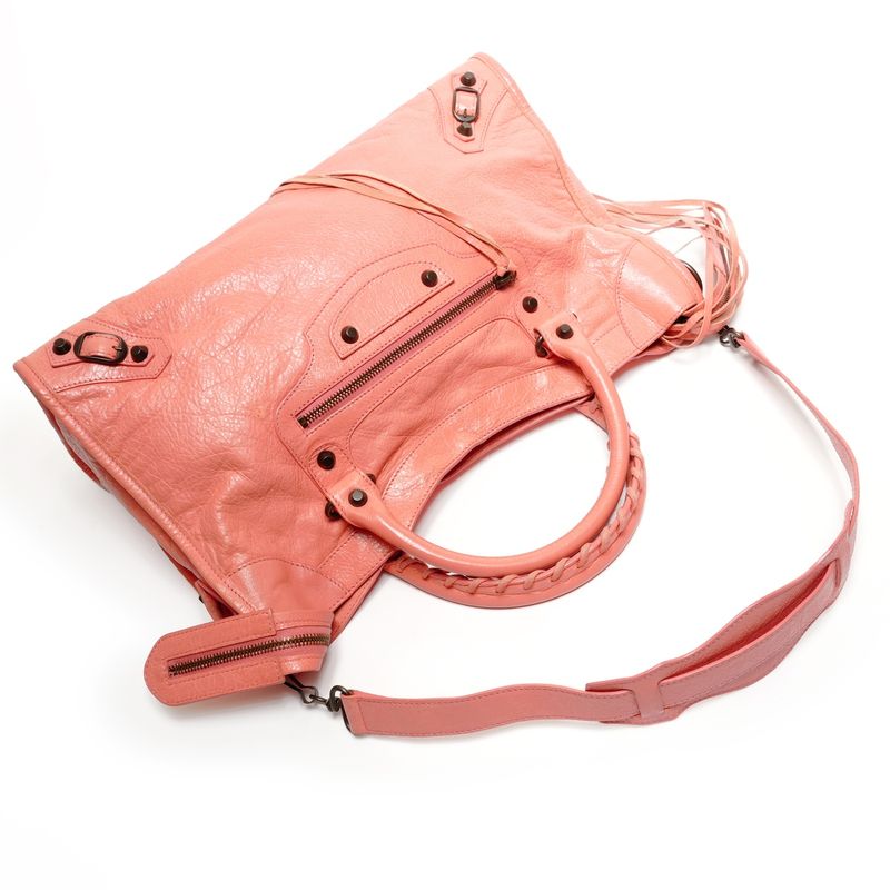 Balenciaga Shoulder Bag City 2WAY Coral Pink