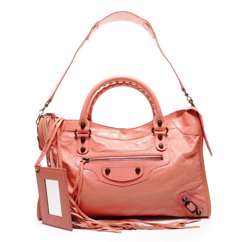 Balenciaga Shoulder Bag City 2WAY Coral Pink