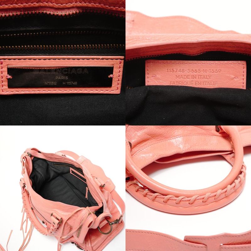 Balenciaga Shoulder Bag City 2WAY Coral Pink