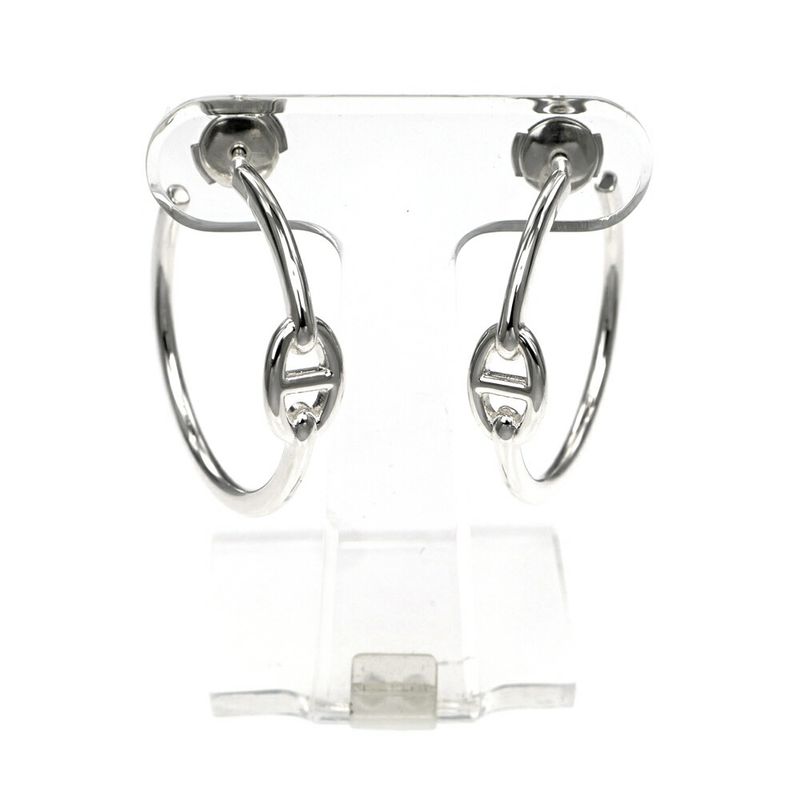 Hermes Earrings Chaine D'ancre PM Silver