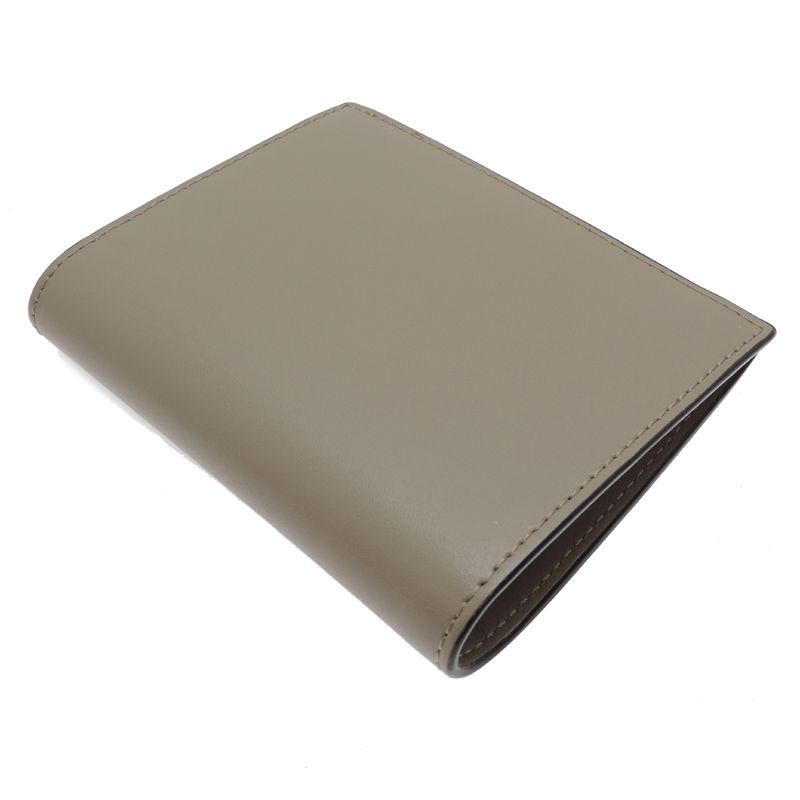 Fendi Bifold Wallet Leather Beige Grey