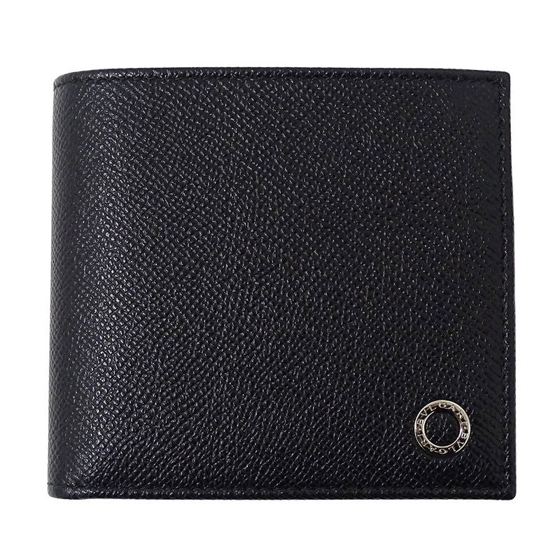 Bvlgari Wallet Men's Brand Bifold Wallet Bvlgari Bulgari Man Leather Black