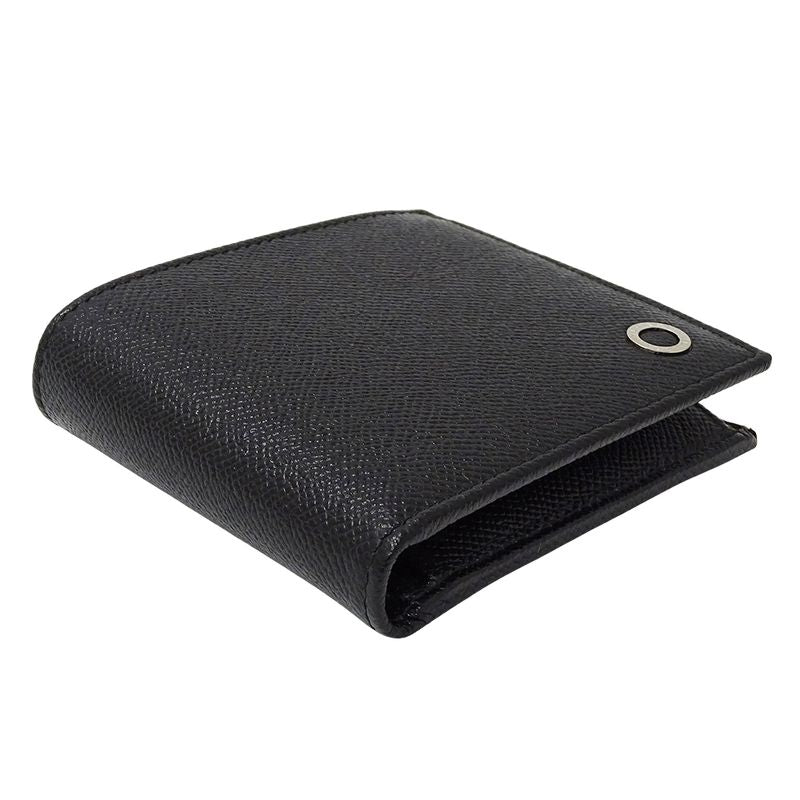 Bvlgari Wallet Men's Brand Bifold Wallet Bvlgari Bulgari Man Leather Black