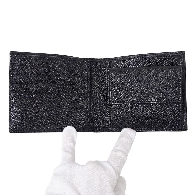 Bvlgari Wallet Men's Brand Bifold Wallet Bvlgari Bulgari Man Leather Black