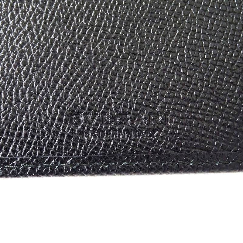 Bvlgari Wallet Men's Brand Bifold Wallet Bvlgari Bulgari Man Leather Black