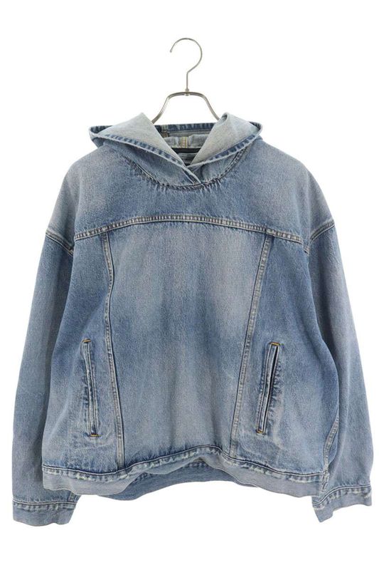 Balenciaga 719313 Tnw01 Denim Anorak Blouson Jacket Men's 1