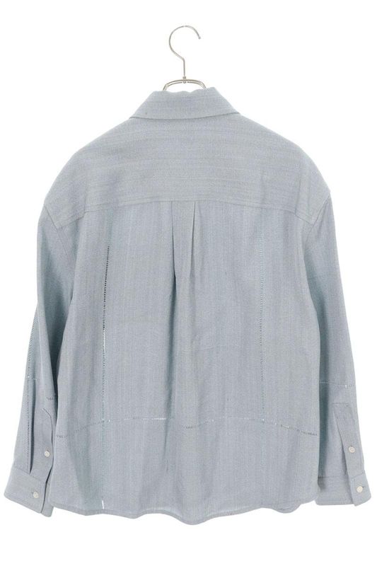 Bottega Veneta 789373 V2u10 Viscose Silk Long Sleeve Shirt Men's 46