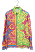 Versace A230602 A75980 All-over Pattern Silk Long Sleeve Shirt Men's 38