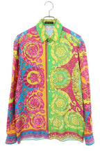 Versace A230602 A75980 All-over Pattern Silk Long Sleeve Shirt Men's 38