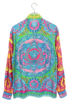 Versace A230602 A75980 All-over Pattern Silk Long Sleeve Shirt Men's 38