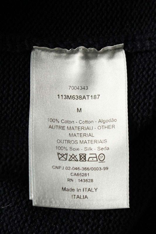 Dior 113m638at187 Au Bree Cross-over Crew Neck Knit Men's M