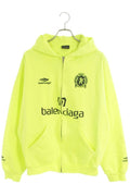 Balenciaga Soccer Paris Zip Hoodie Print Zip Up Yellow Black