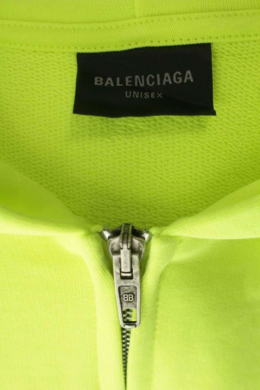 Balenciaga Soccer Paris Zip Hoodie Print Zip Up Yellow Black