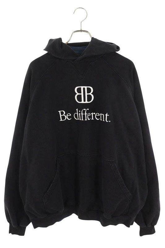 Balenciaga 720406 Tnvv1 BB Be Different Print Layered Hoodie Men's 2