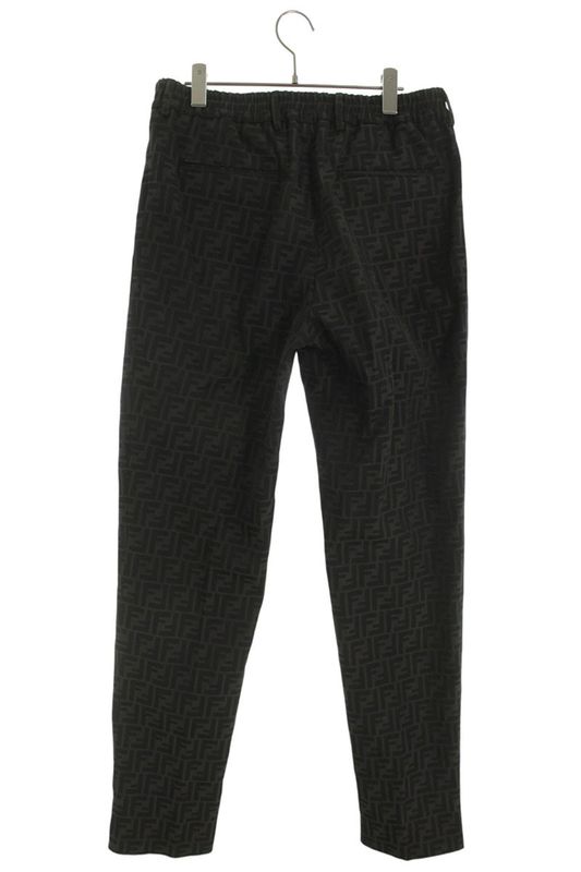 Fendi Fb0767 A6WJ Zucca Allover Pattern Easy Slacks Long Pants Men's 50