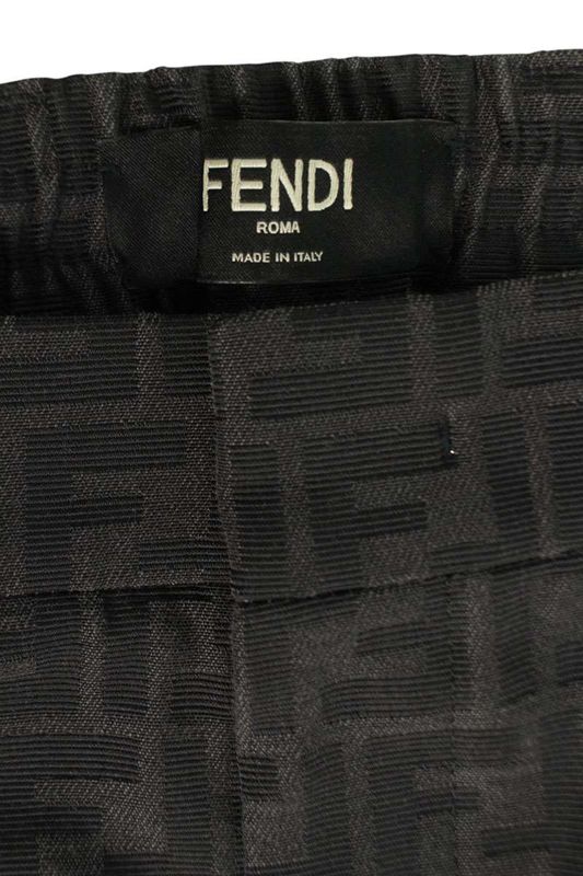 Fendi Fb0767 A6WJ Zucca Allover Pattern Easy Slacks Long Pants Men's 50