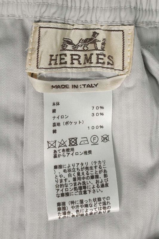Hermes 45560000 Nylon Blend Half Pants Men's 38