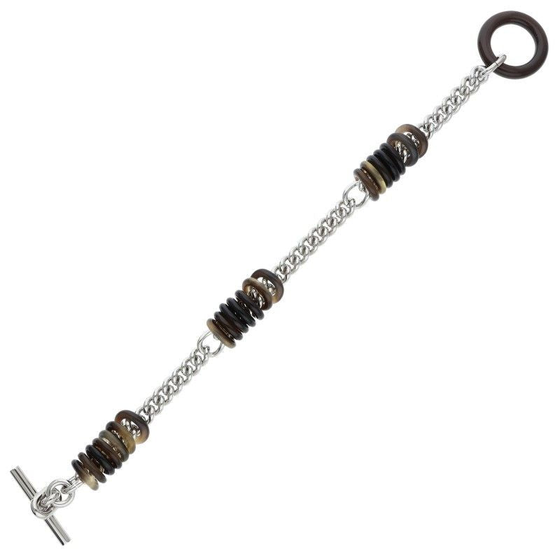 Hermes Theoreme Metal Buffalo Horn Bracelet Men's T4