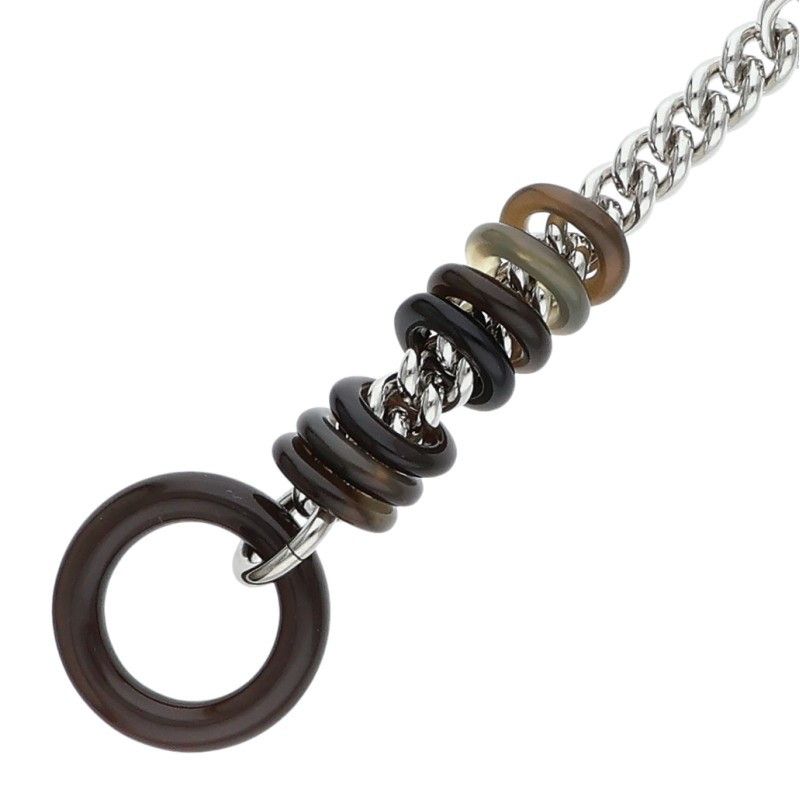 Hermes Theoreme Metal Buffalo Horn Bracelet Men's T4