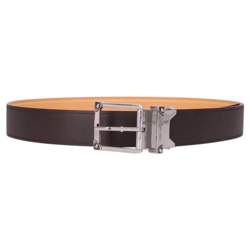 Louis Vuitton Corner Pin Trunk 35mm (1.38in) Leather Reversible Belt Men's 90