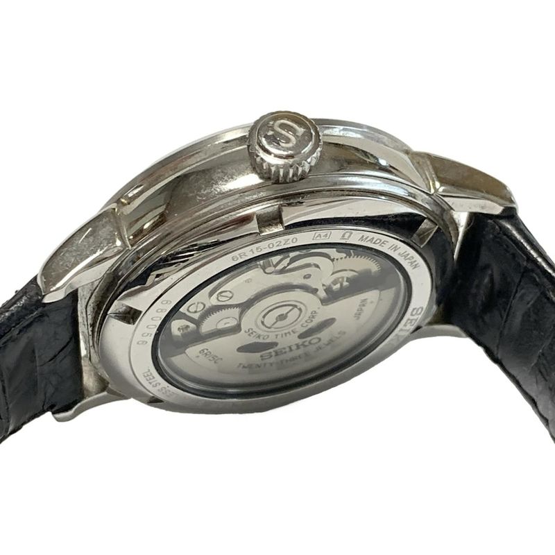 Seiko Watch Presage Date 6r15-02z0 Men's Back Skelton White