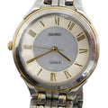 Seiko V181-0ac0 Dolce Watch Solar Shell Dial Roman Logo Silver Color • GY18 MQ