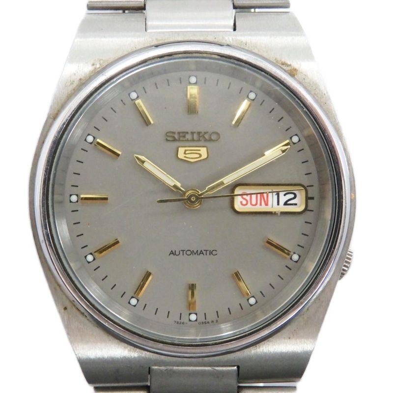 Seiko Five 5 7s26-0520 Watch Automatic Carre Date Skeleton Silver Color • GY18