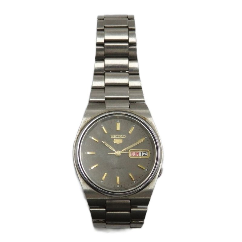 Seiko Five 5 7s26-0520 Watch Automatic Carre Date Skeleton Silver Color • GY18