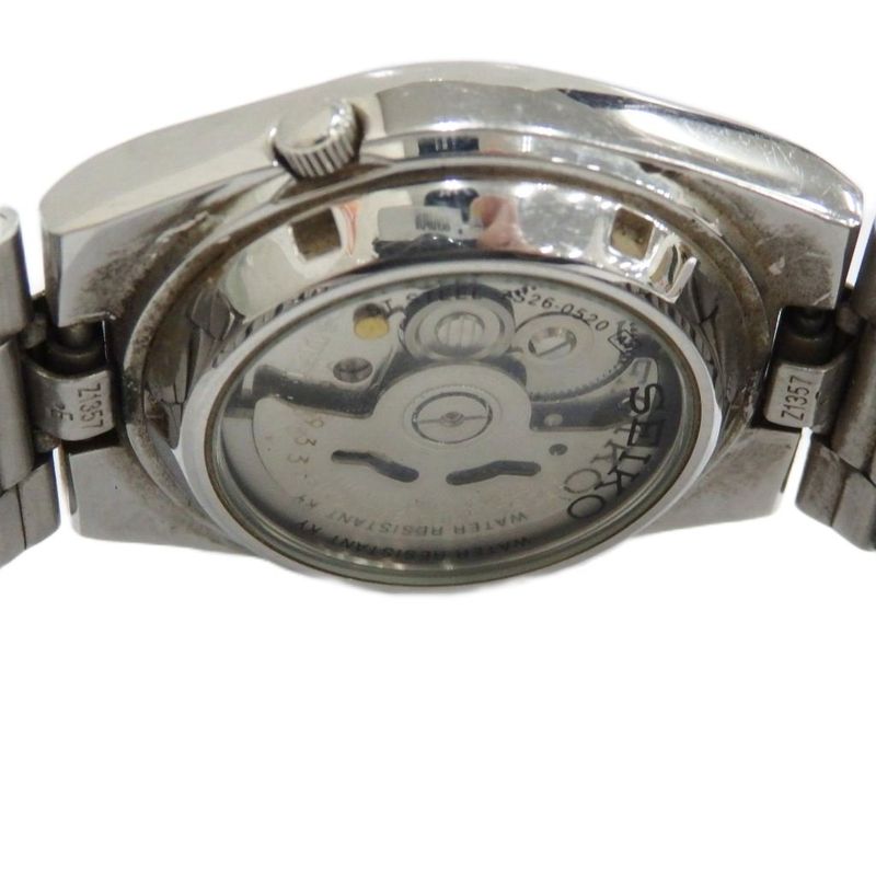 Seiko Five 5 7s26-0520 Watch Automatic Carre Date Skeleton Silver Color • GY18