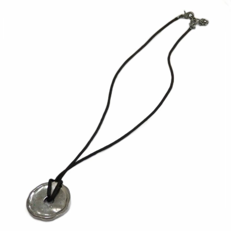 Versace Necklace Accessories- Pendant Logo Round Silver Color • GY18 MQ