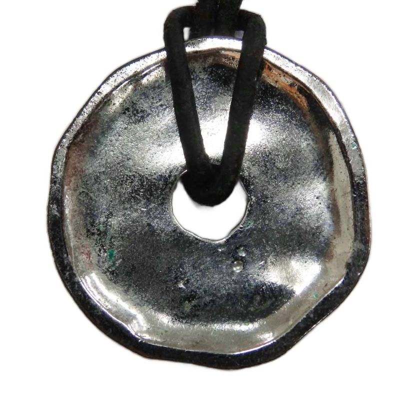 Versace Necklace Accessories- Pendant Logo Round Silver Color • GY18 MQ